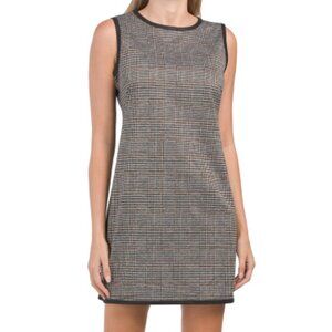 NWT Max Studio Plaid Double Knit Sleeveless Mini Dress